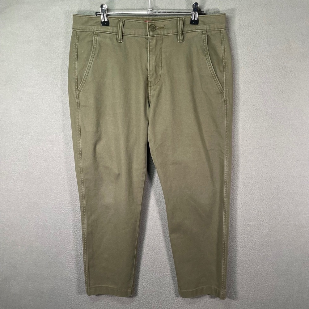 Levis XX Chino Pants Mens 30 Olive‎ Green Relaxed Tapered Casual